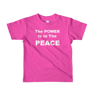 The Power Is in The Peace Short sleeve kids t-shirt